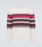 Zegna Intarsia cashmere turtleneck sweater