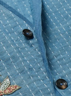 Kartik Research - Embroidered Cotton Vest - Blue