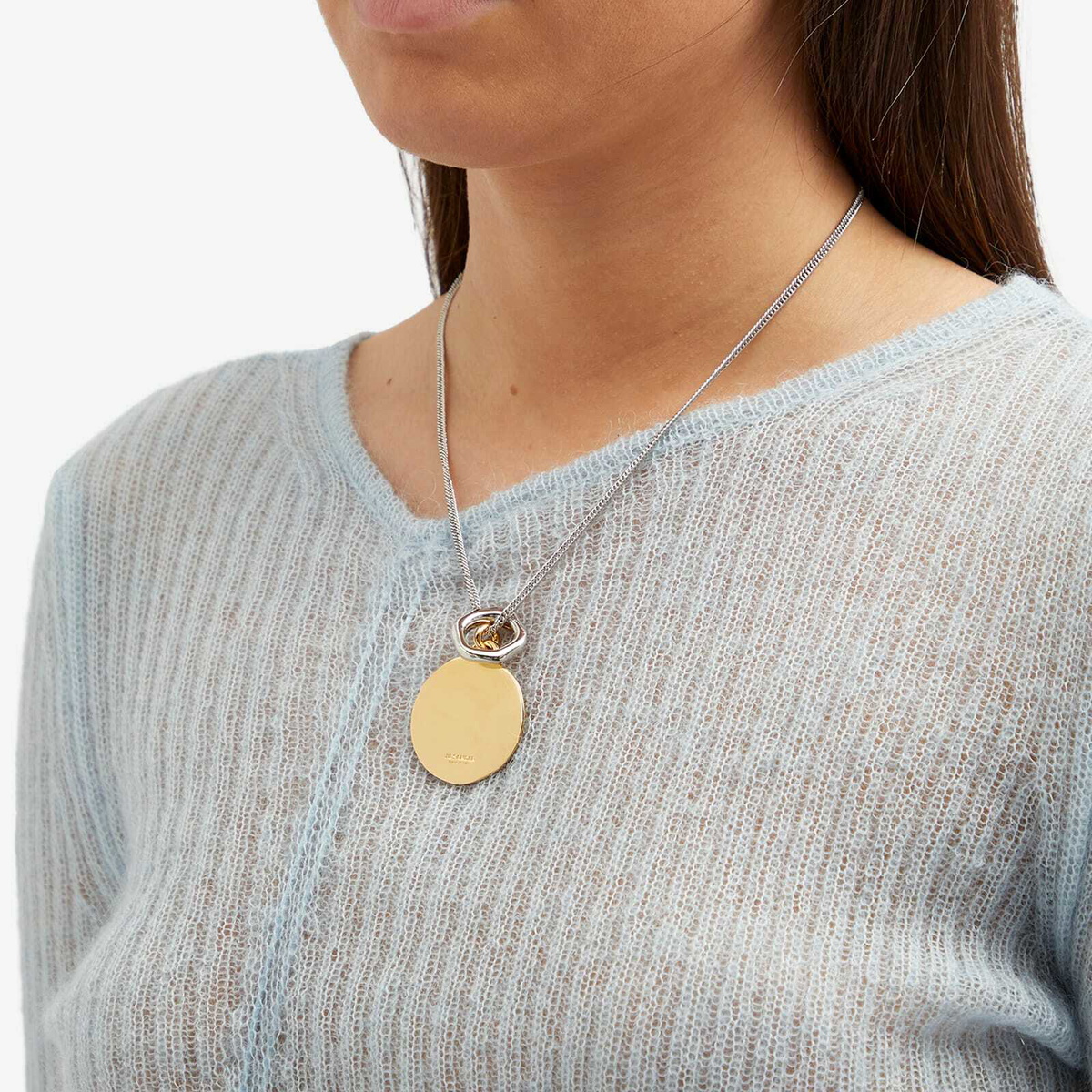 Jil Sander Women's Multi Charm Necklace in Gold/Silver