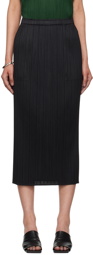 PLEATS PLEASE ISSEY MIYAKE Black Basics Midi Skirt