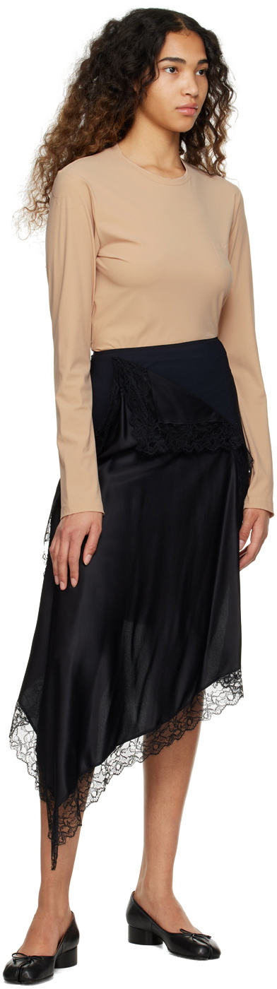 レビュー高評価商品 MM6 Skirt Midi Paneled Black スカート