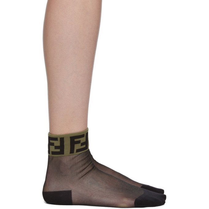 Brown Transparent socks Fendi - Vitkac GB