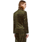 Comme des Garcons Homme Deux Khaki Check Zip Pocket Blazer