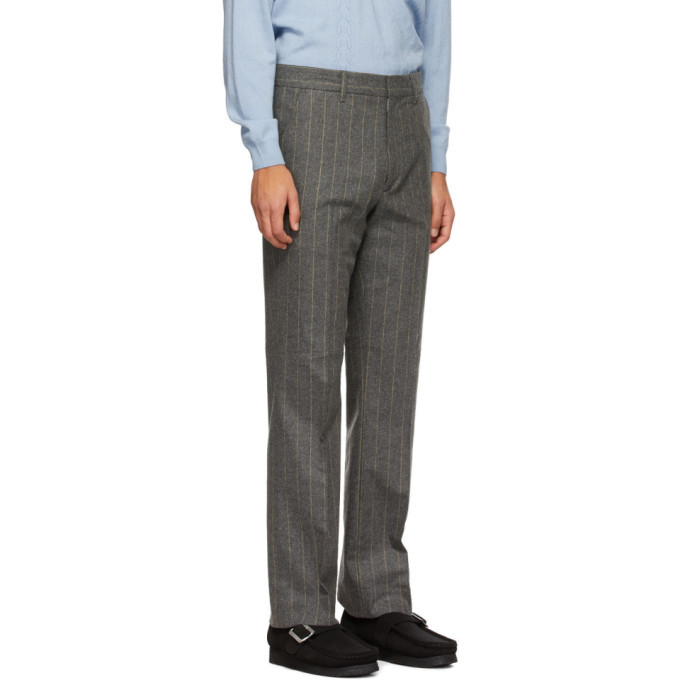 Second/Layer Grey Wool Pico Trousers Second/Layer