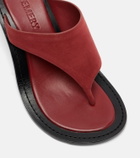 A.Emery Hardie suede thong sandals