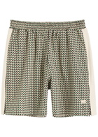 Wales Bonner Power Intarsia Cotton-blend Shorts Beige