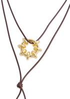 Eliou Timbo Gold-plated Cord Necklace - One Size