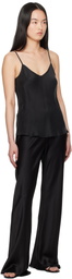 Silk Laundry Black Bias Cut Lounge Pants