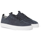 Grenson - Perforated Nubuck Sneakers - Men - Navy