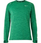 Nike Running - Sphere Logo-Print Mélange Dri-FIT Top - Green