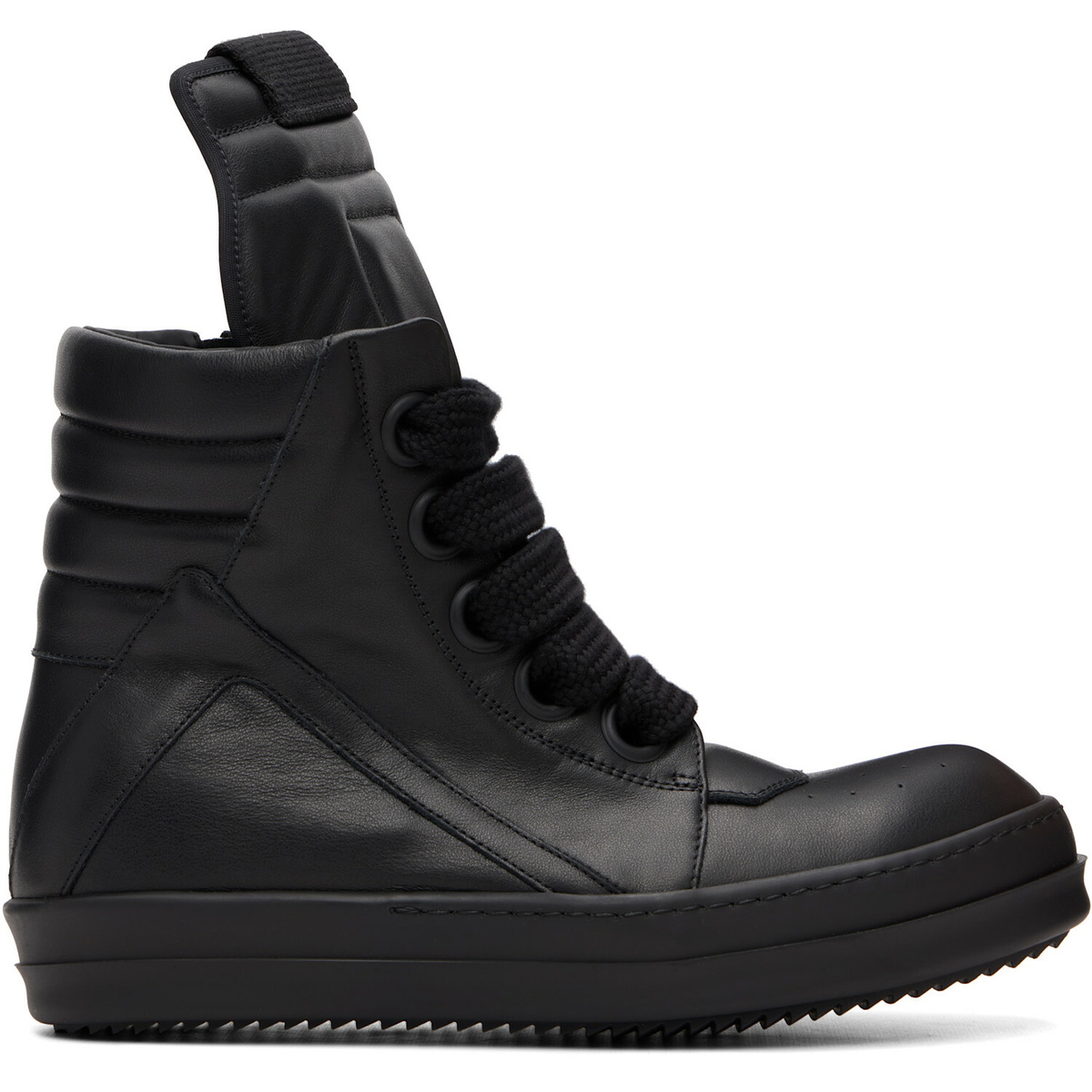 Rick Owens Black Tower Jumbolace Geobasket Sneakers