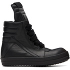 Rick Owens Black Tower Jumbolace Geobasket Sneakers