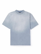Balenciaga - Logo-Embroidered Cotton-Jersey T-Shirt - Blue