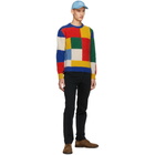 Drakes Multicolor Brushed Primary Colorblock Sweater