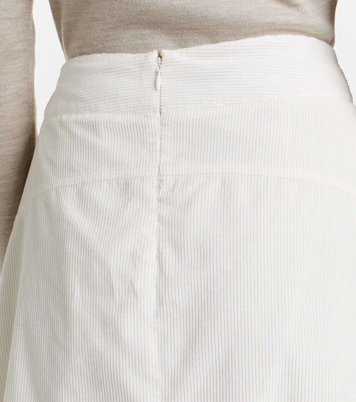 Gabriela Hearst Wesley pleated cotton corduroy midi skirt