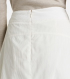 Gabriela Hearst Wesley pleated cotton corduroy midi skirt