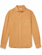 Hartford - Paul Pat Linen Shirt - Orange