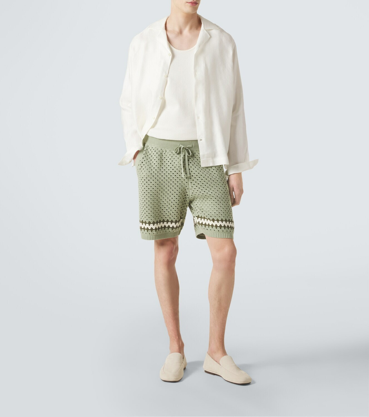 Frescobol Carioca Safra linen-blend shirt