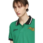 Kenzo Green Jumping Tiger Fitted Polo