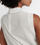 Brunello Cucinelli High-neck silk top