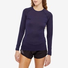 SOAR Women's Merino Silk Base Layer T-Shirt in Navy