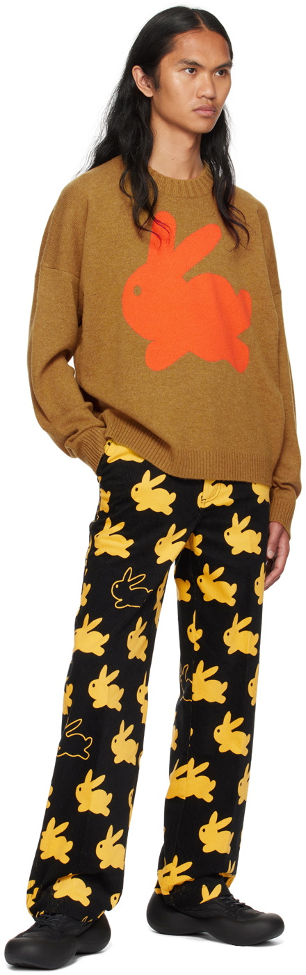 【送料&関税込】J.W. Anderson graphic Sweater JW Anderson Tan Bunny Sweater JW Anderson
