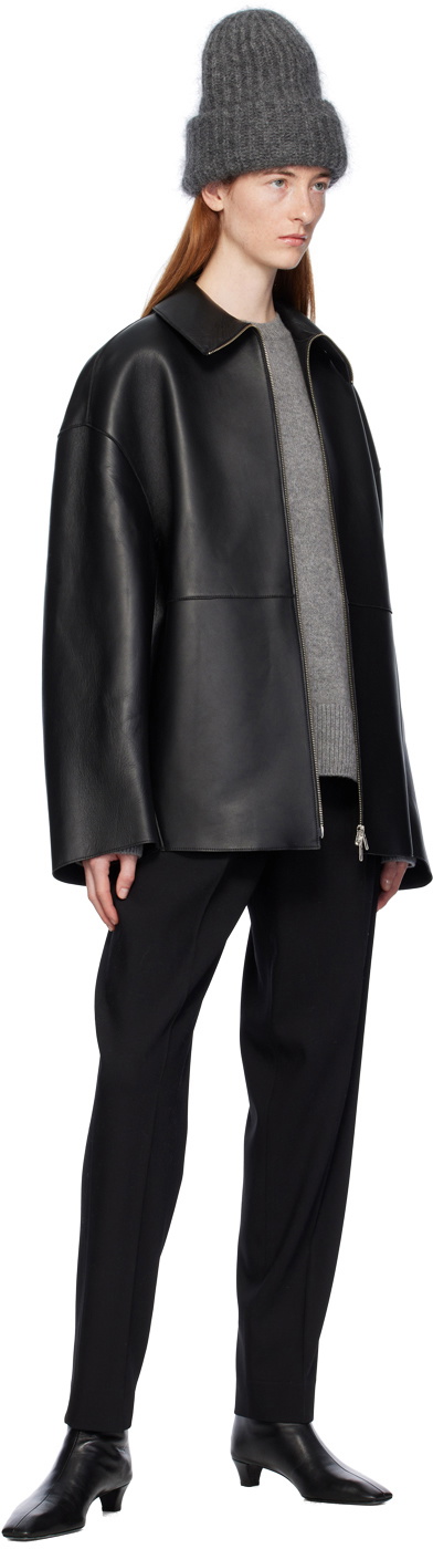 Teurn Studios SSENSE Exclusive Black Boel Leather Jacket