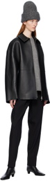 Teurn Studios SSENSE Exclusive Black Boel Leather Jacket