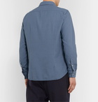 Altea - Slim-Fit Brushed Cotton-Twill Shirt - Blue