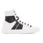 Amiri White and Black Sunset High-Top Sneakers
