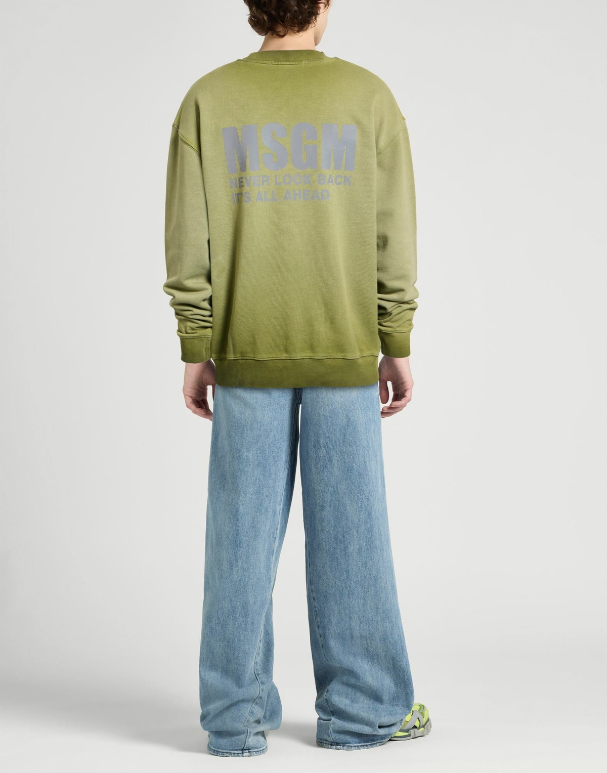 Msgm Mens Sweatshirt Military in Green