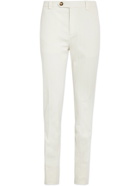 Brunello Cucinelli - Straight-Leg Herringbone Cotton-Blend Trousers - Neutrals