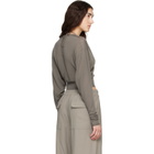 Rick Owens Taupe Tower V Cropped Sweater