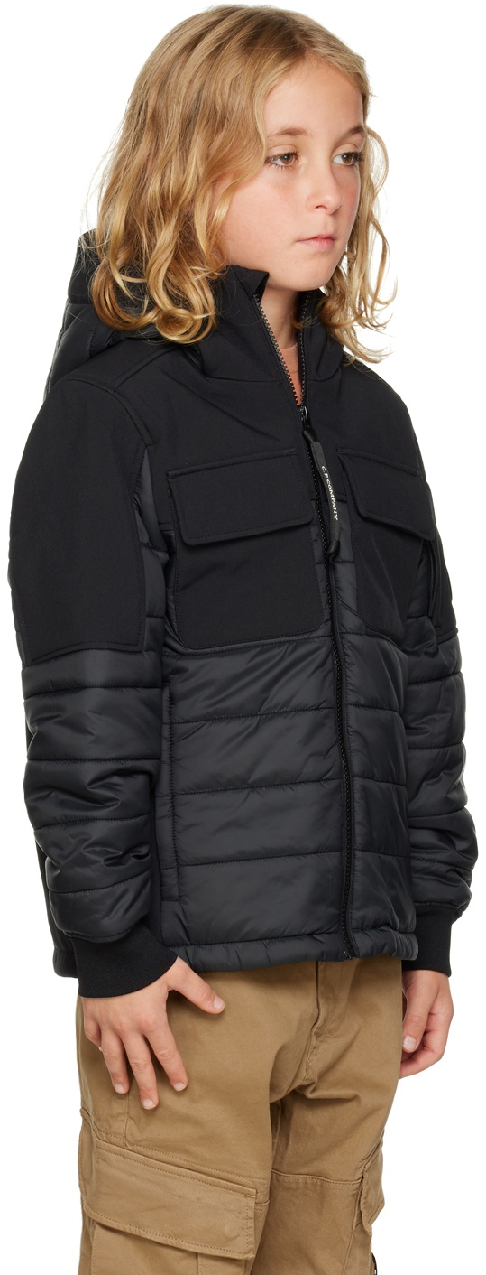 C.P. Company Kids Kids Black Shell-R Mixed Jacket