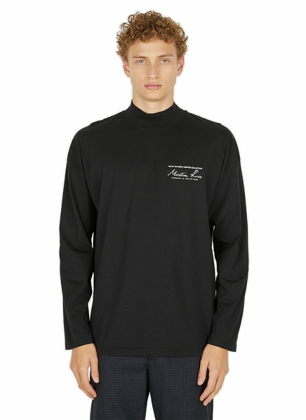 Photo: Logo Print Long Sleeve T-Shirt in Black