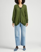 Manila Grace Womens Cardigan in Green