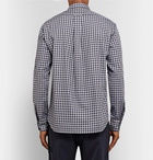 Barena - Checked Cotton-Poplin Half-Placket Shirt - Men - Navy