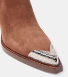 Paris Texas Dallas 100 embellished suede ankle boots