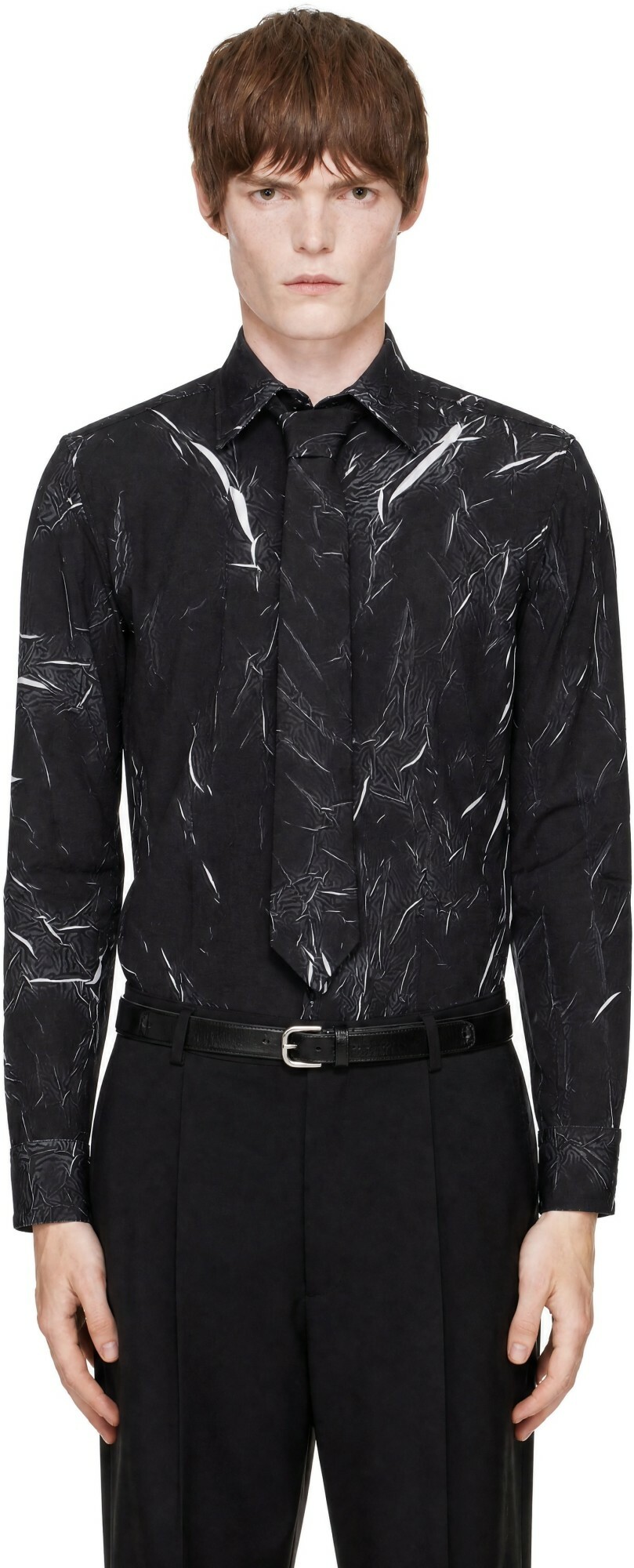 EGONlab Black Shoulder Pads Shirt