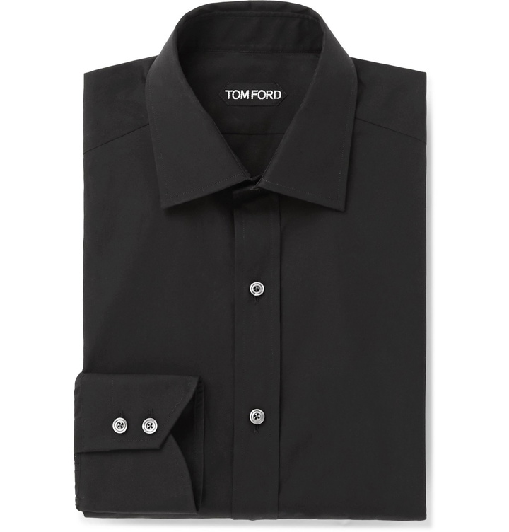 Photo: TOM FORD - Slim-Fit Cotton Shirt - Black