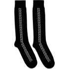 Versace Black and White Greek Key Socks
