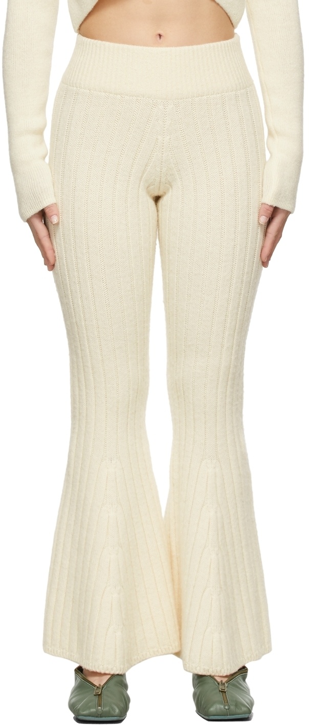 Photo: determ Off-White Flared Knit Pants