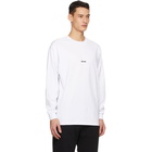 MSGM White Micro Logo Long Sleeve T-Shirt