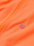 Lululemon - Pace Breaker 7&quot; Straight-Leg Mesh-Trimmed Stretch Recycled-Jersey Shorts - Orange