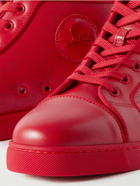 Christian Louboutin - Louis Orlato Logo-Appliquéd Leather High-Top Sneakers - Red