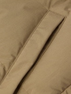 Bottega Veneta - Intrecciato Leather-Panelled Quilted Cotton Down Gilet - Brown