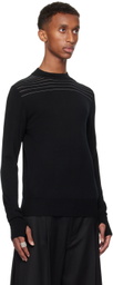 NULLUS Black Gradient Stripes Sweater