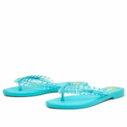 Melissa Women's x Ganni Leopard Flip Flop Slim in Blue