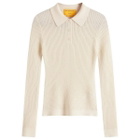 GUEST IN RESIDENCE Women's Shrunken Polo In Cashmere in Cream