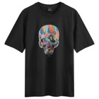 Paul Smith Men's Multi Colour Skull T-Shirt in Black